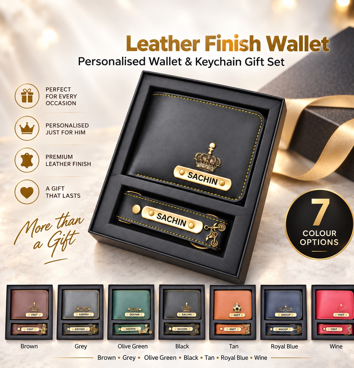 RC4 Men's Wallet & Keychain Set